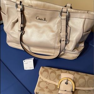 Coach pocket book and wallet.